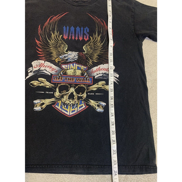 Vtg Vans Off The Wall T Shirt Adult Small Rare Eagle Skull Since 1966 Unisex Top - Picture 8 of 9